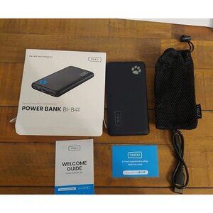 New Portable Charger,Slimmest 10000mAh 5V/3A Power Bank, USB C in&Out High-Speed
